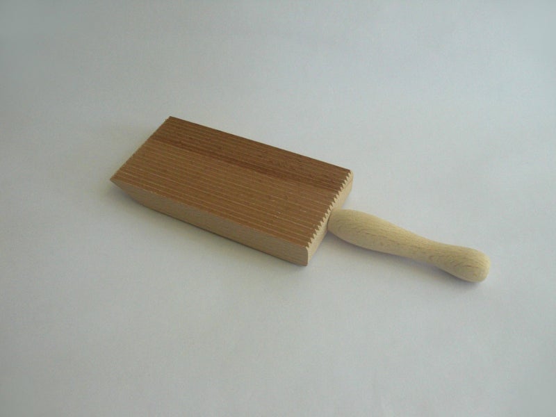Tredoni Professional Gnocchi Wood Paddle Slanted Ridge Board Pasta Maker 2.4x4.8" (6x12 cm) - Image 2